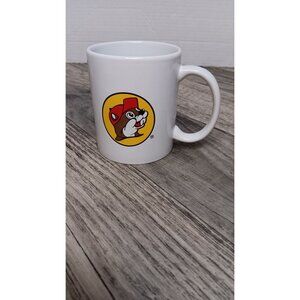 Buc-ee's White Ceramic It's A Beaver Travel Fun Animal Coffee Tea Drink Mug